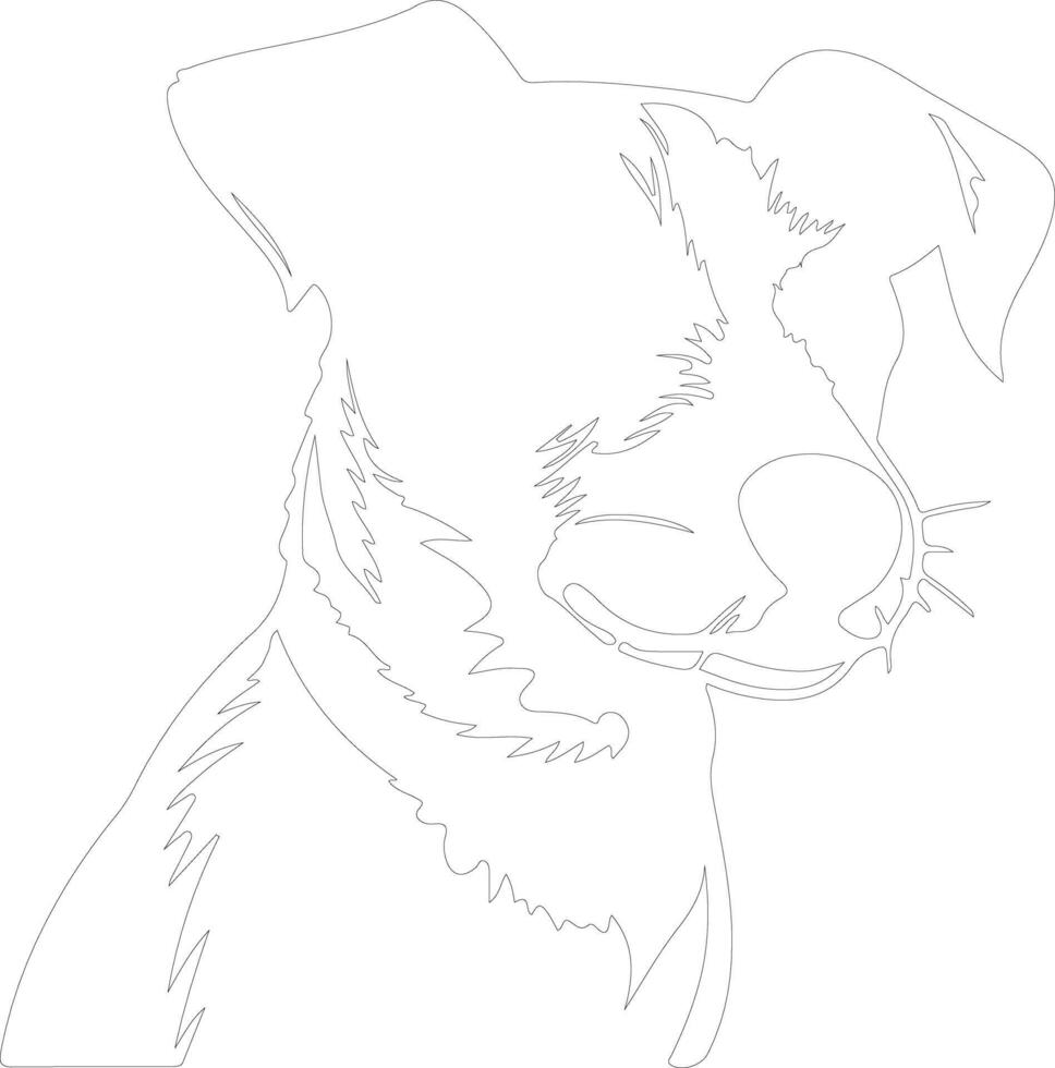 Jack Russell Terrier  outline silhouette vector