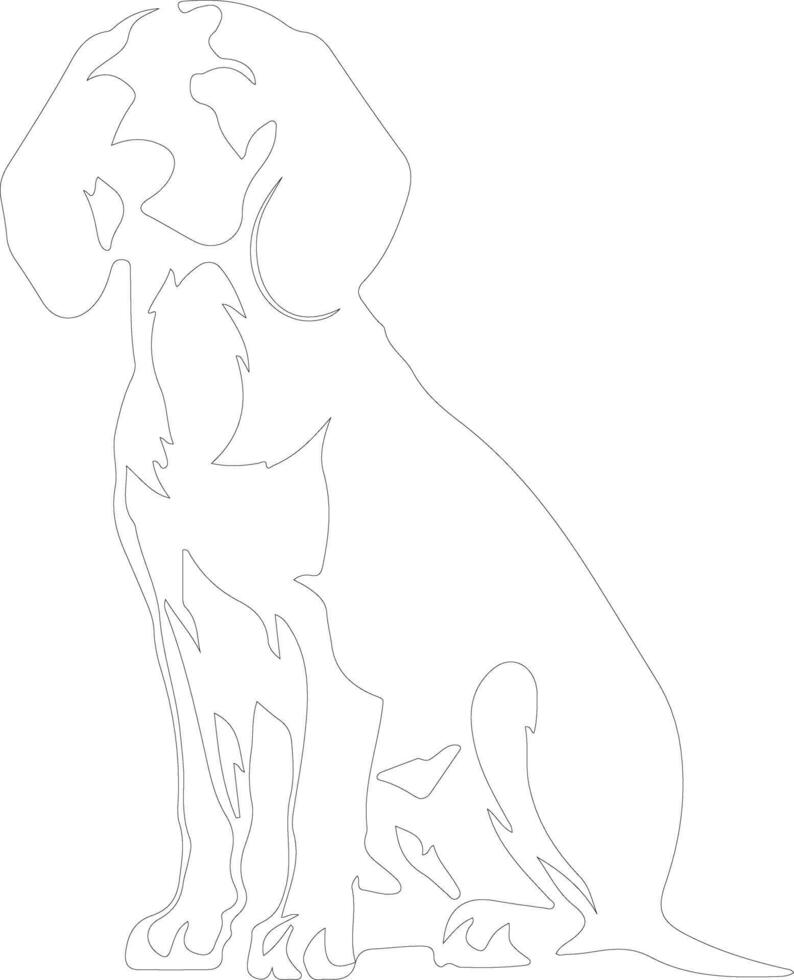 Beagle  outline silhouette vector