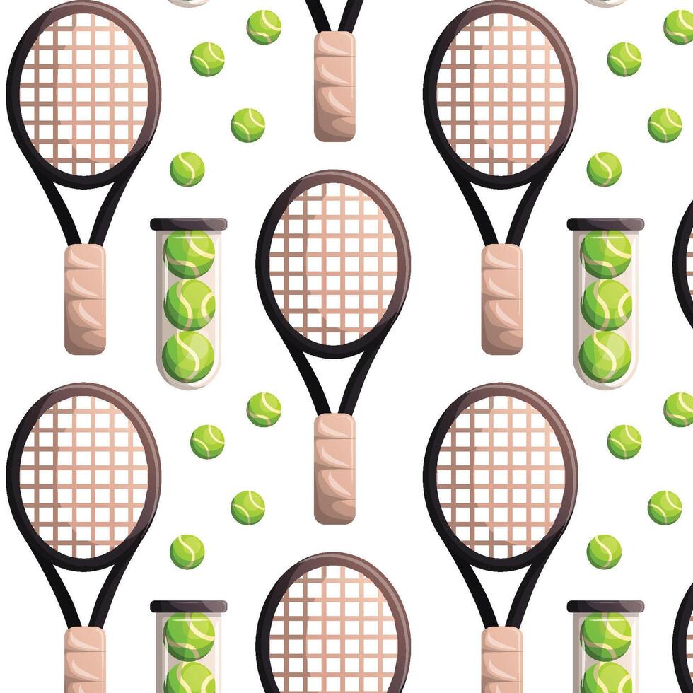tennis racket and ball pattern vector
