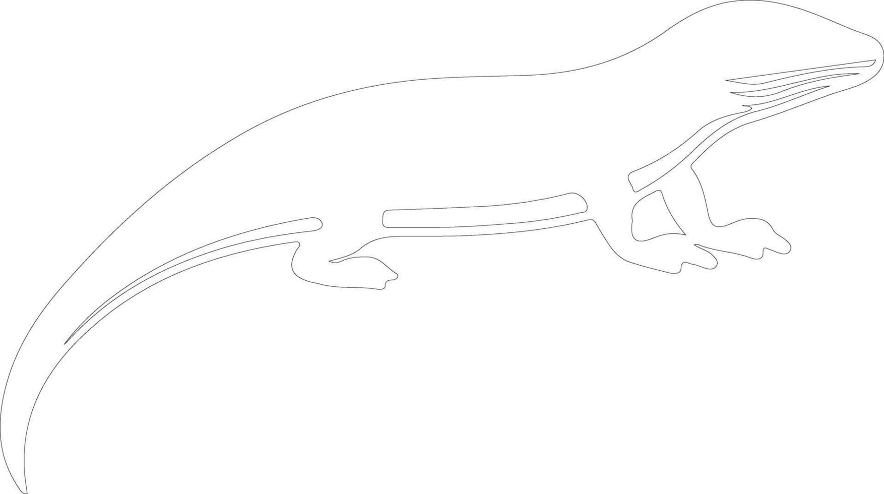 skink   outline silhouette vector