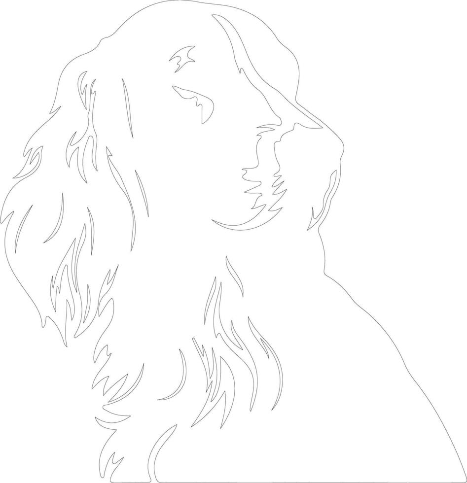 Irish Setter  outline silhouette vector