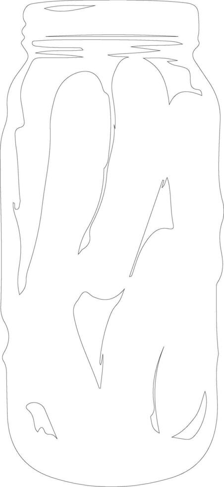 pickle outline silhouette vector