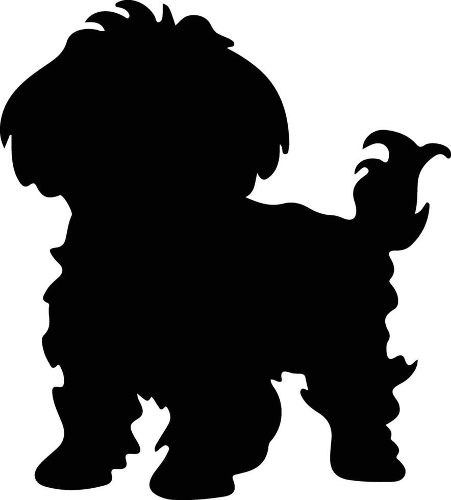 Bichon Frise    black silhouette vector