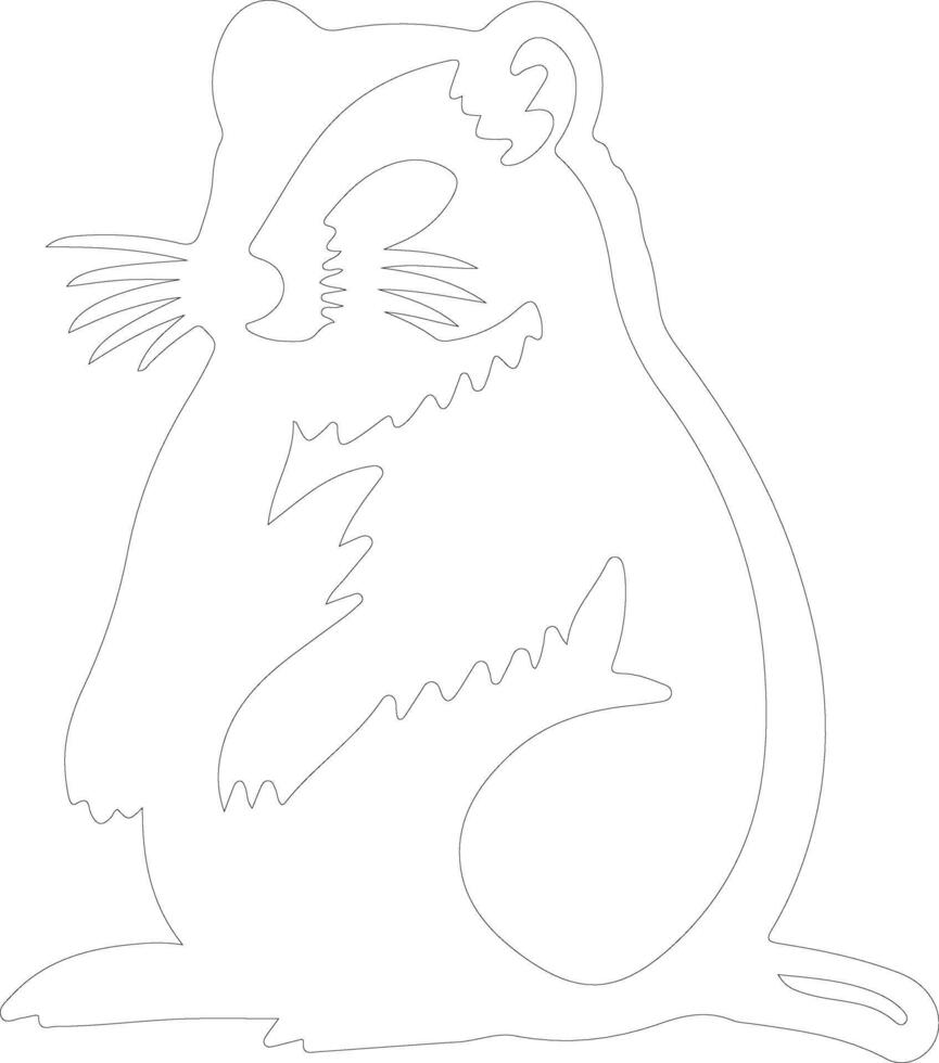 quokka    outline silhouette vector