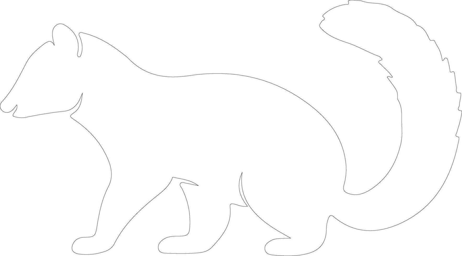 coati outline silhouette vector