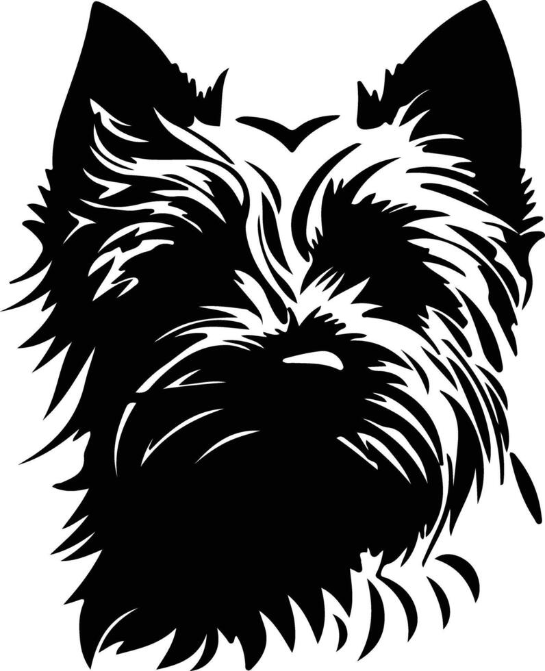 mojón terrier silueta retrato vector