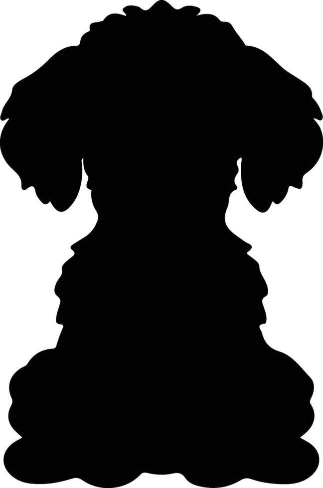 Toy Poodle    black silhouette vector