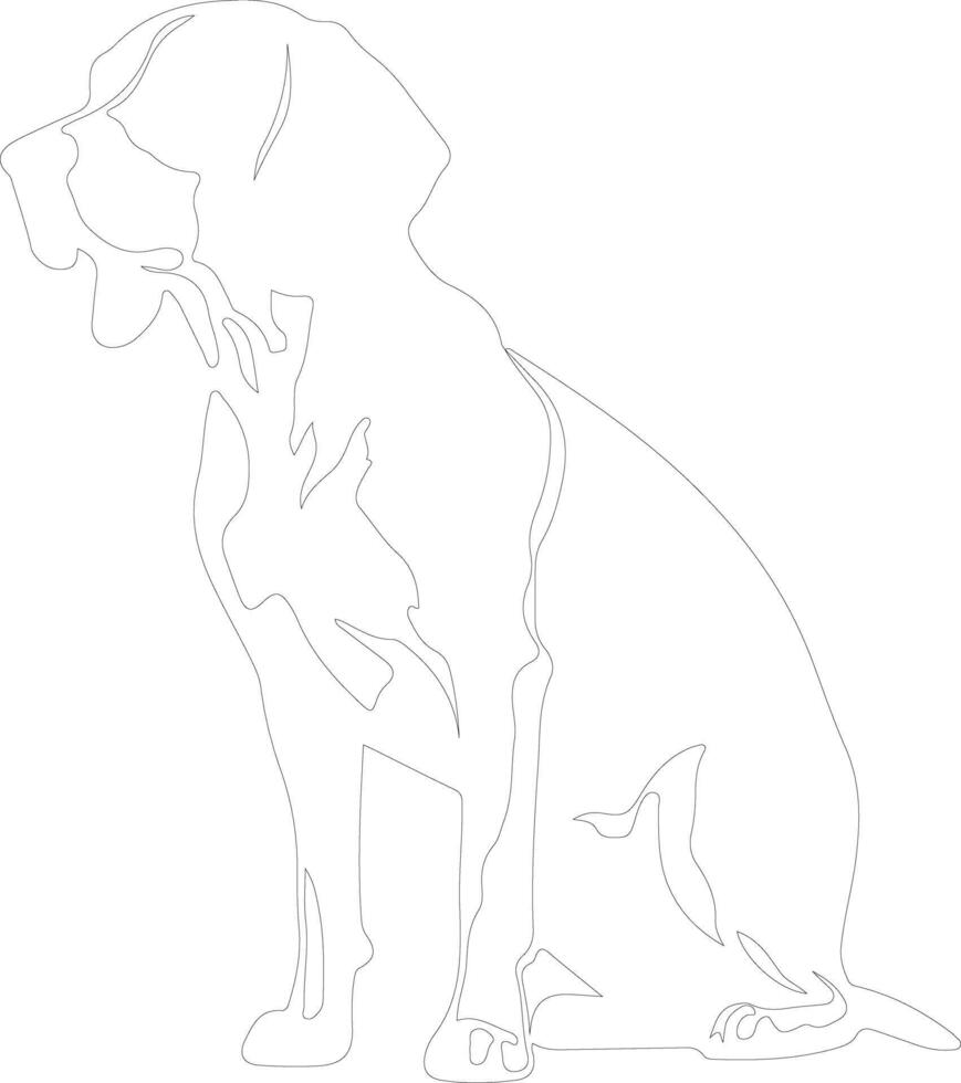 American Foxhound outline silhouette vector