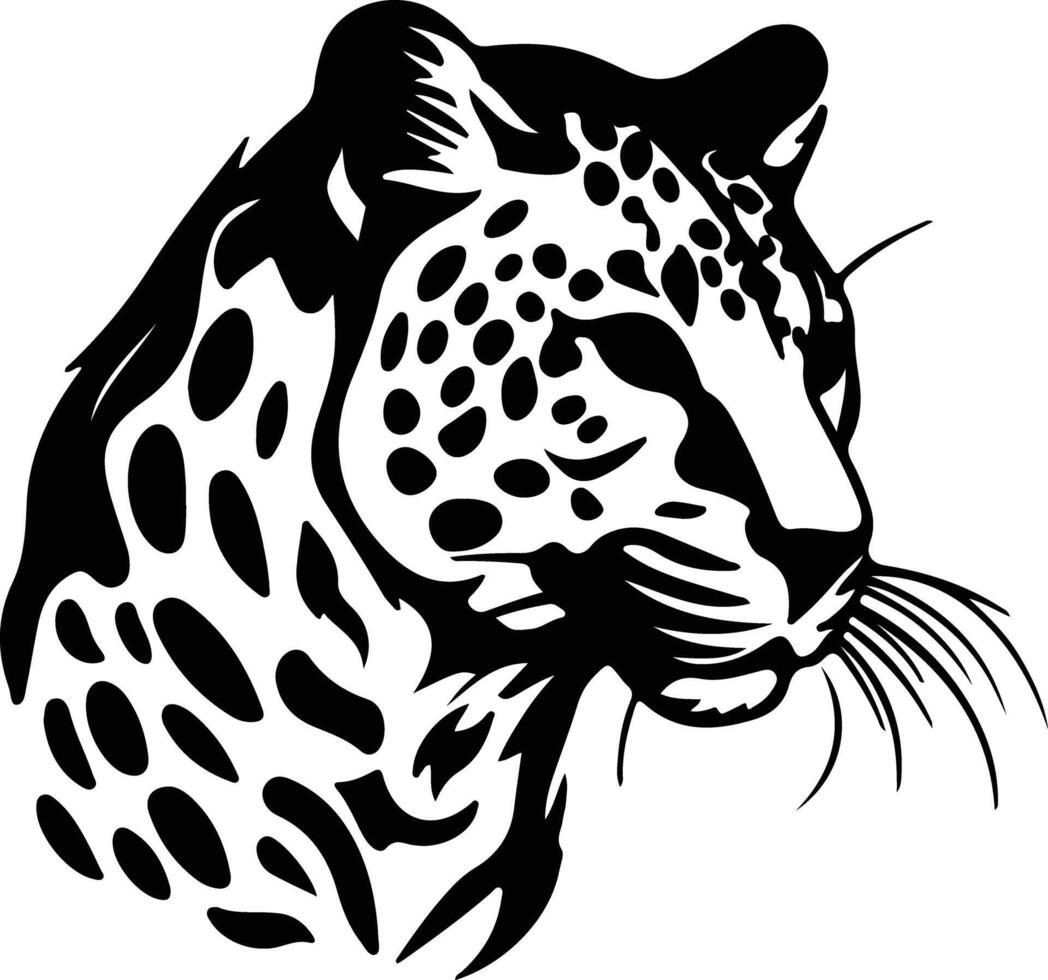 Leopard Cat  silhouette portrait vector