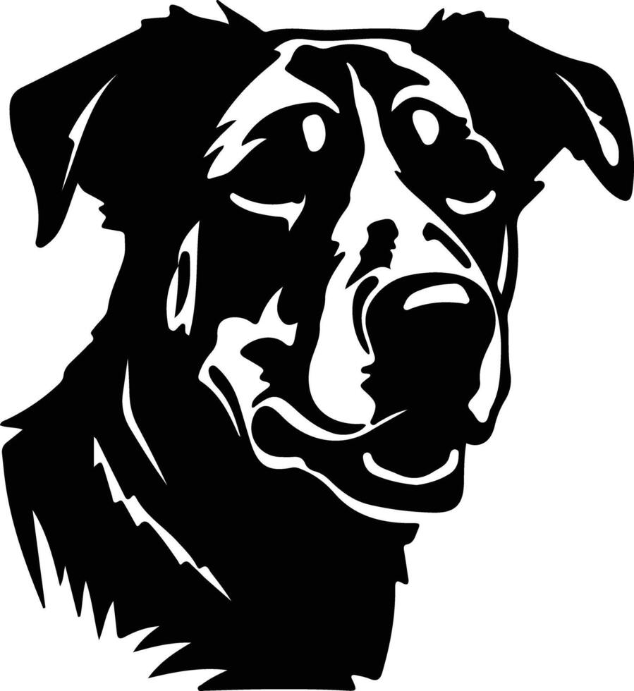 Beauceron silueta retrato vector