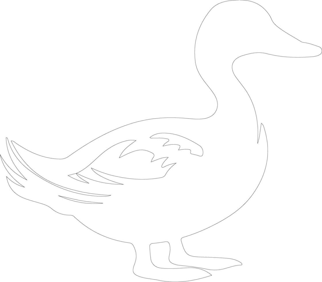 duck    outline silhouette vector