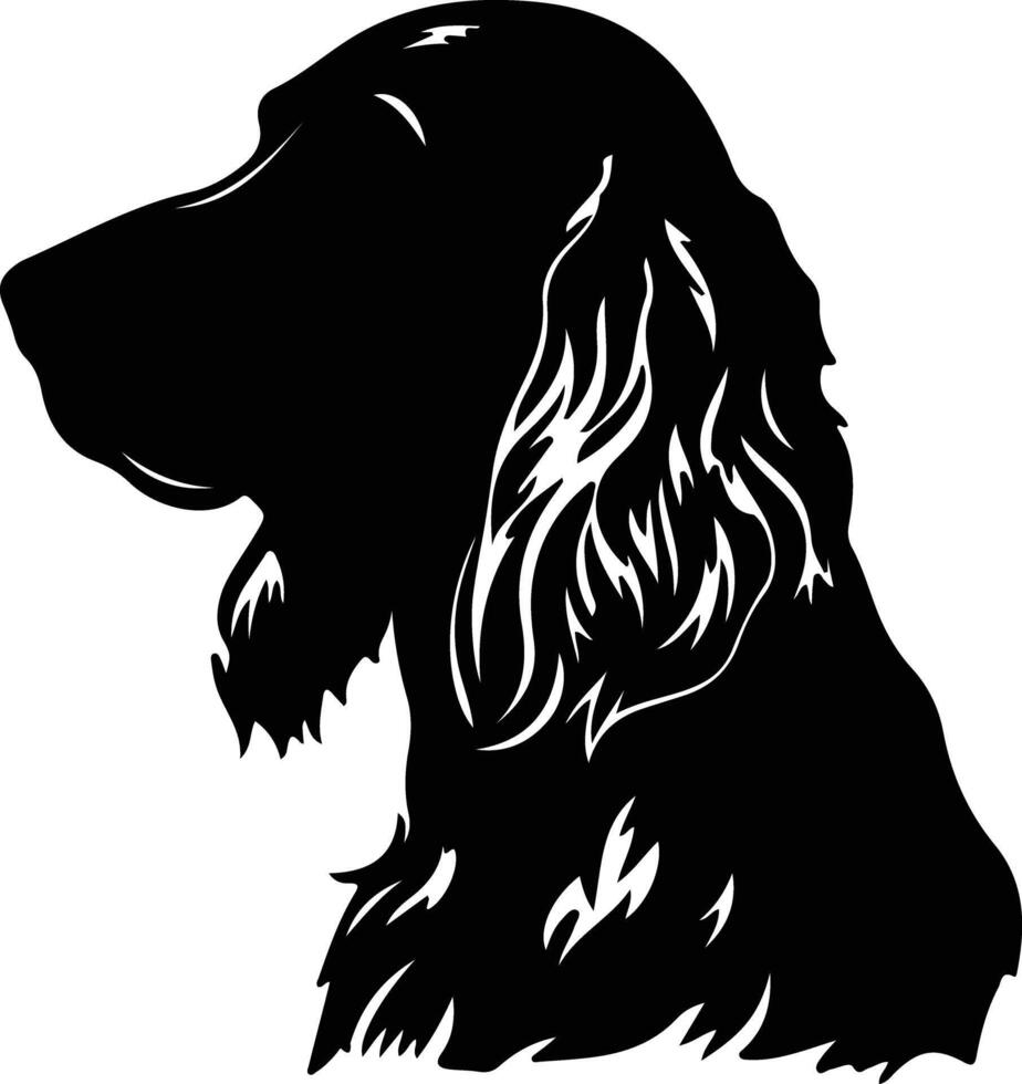 Irish Setter    black silhouette vector