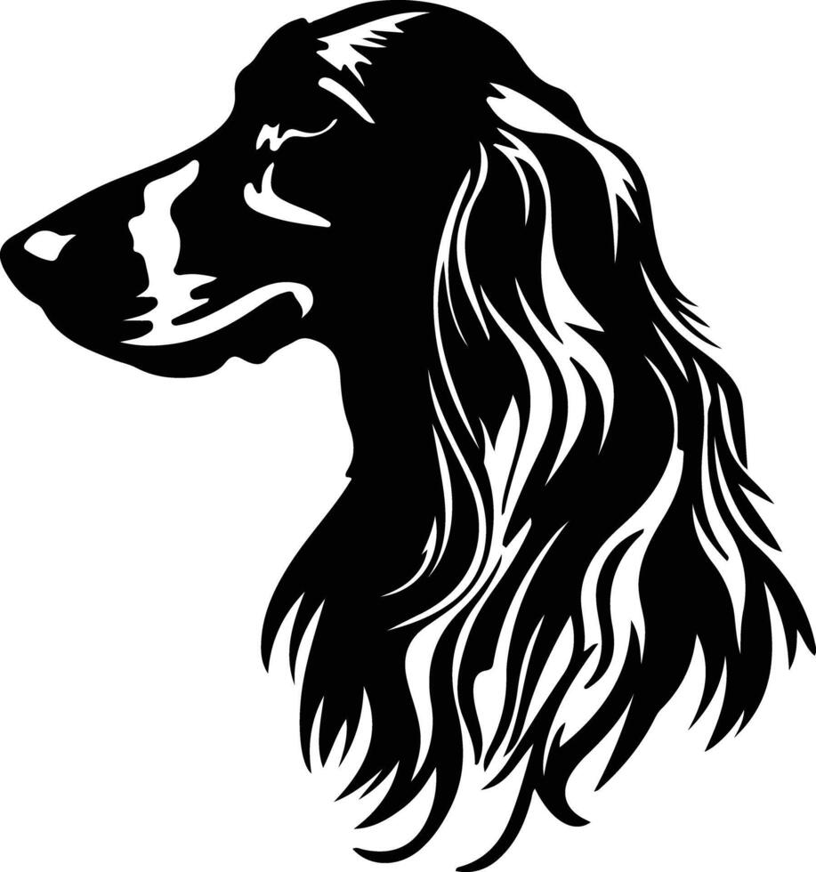 Afghan Hound  black silhouette vector