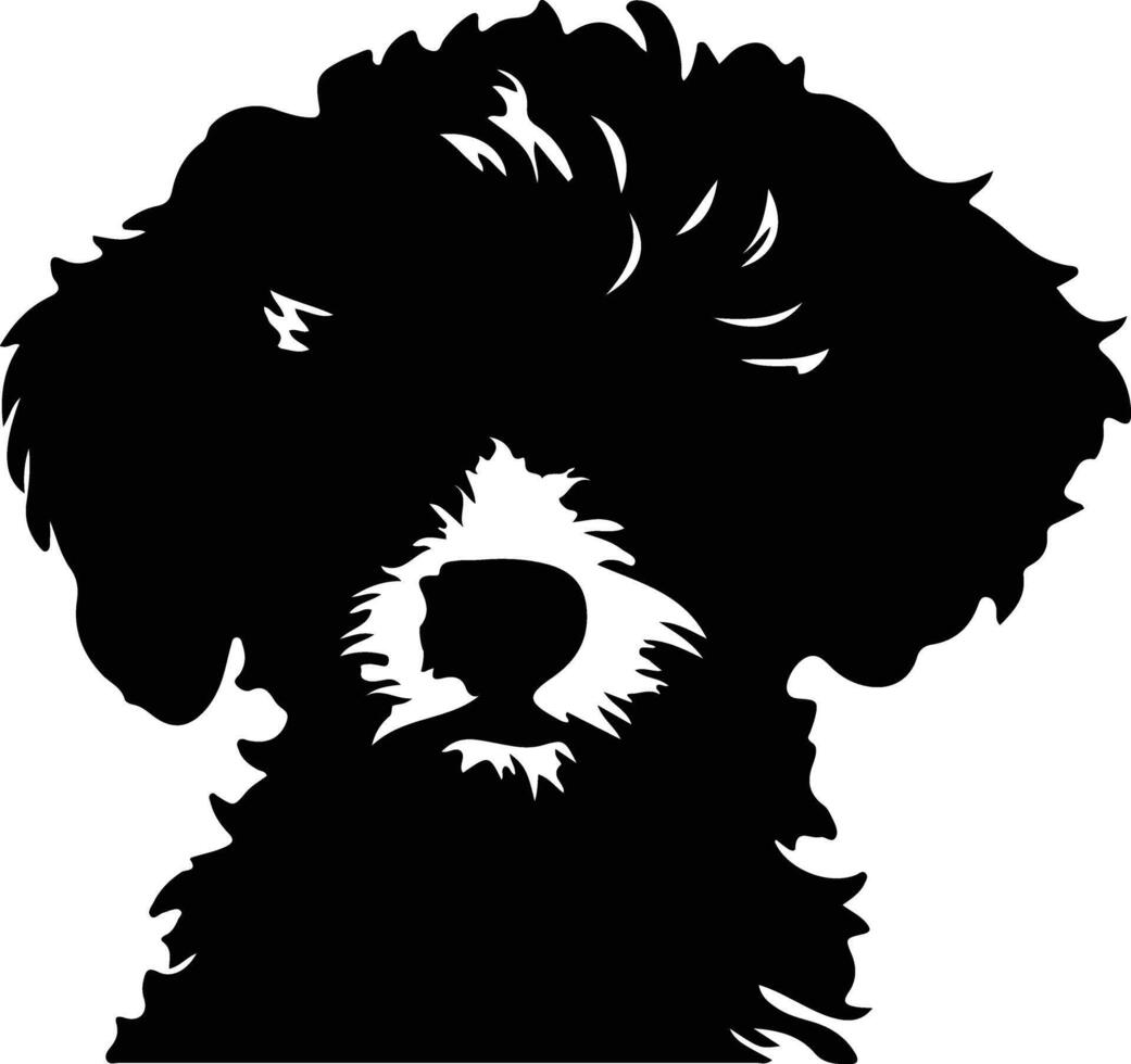 Toy Poodle  silhouette portrait vector