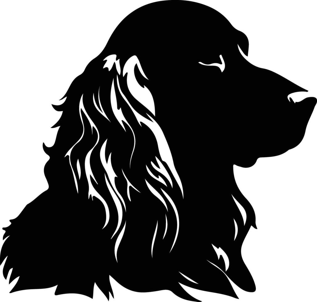 American Cocker Spaniel   black silhouette vector