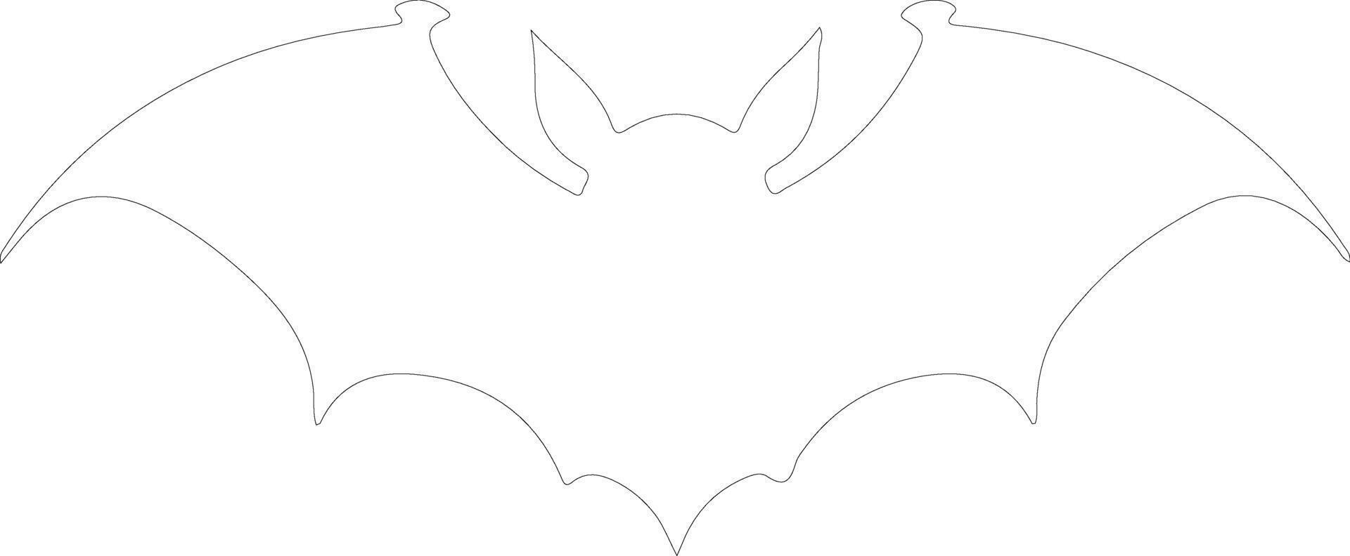 fruit bat   outline silhouette vector