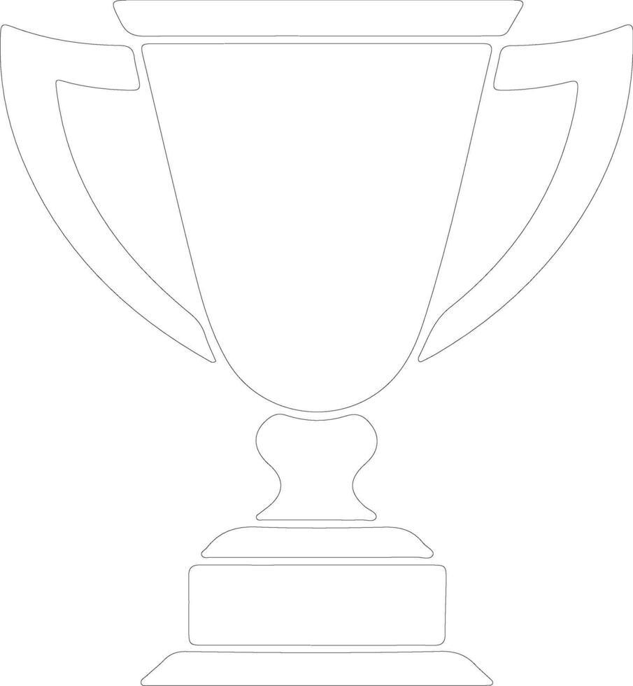 Trophy icon  outline silhouette vector