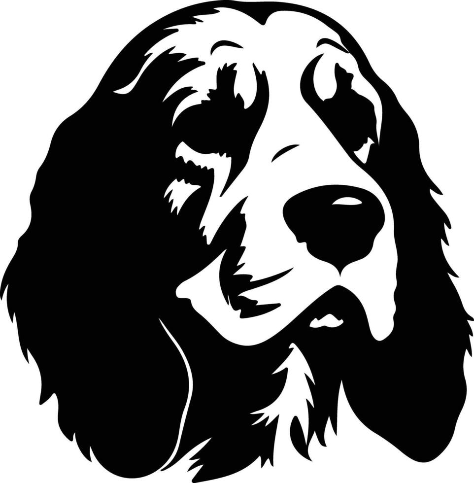 trepar spaniel silueta retrato vector