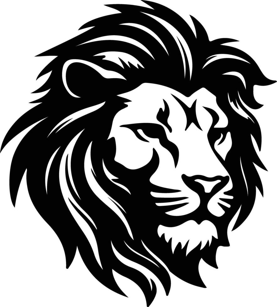 Lion  silhouette portrait vector