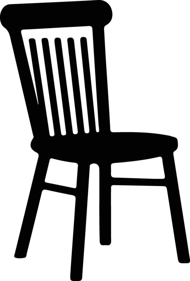 silla negro silueta vector