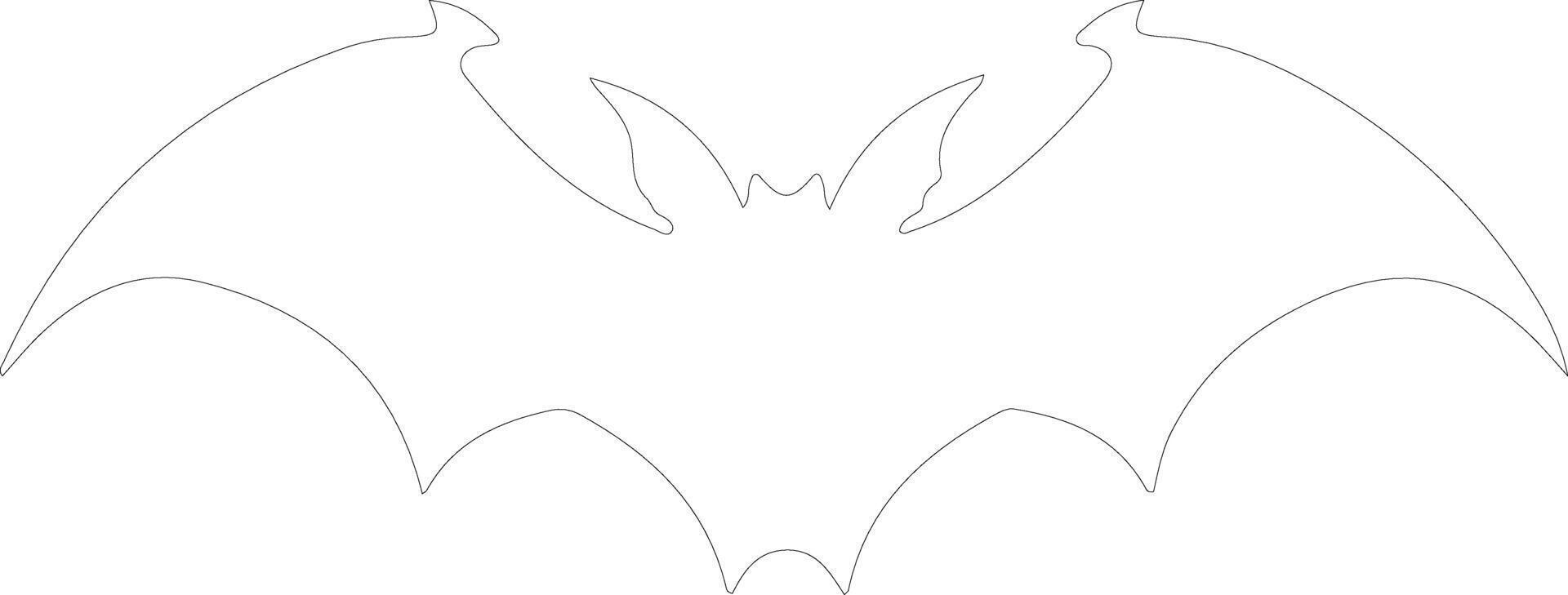 bat  outline silhouette vector