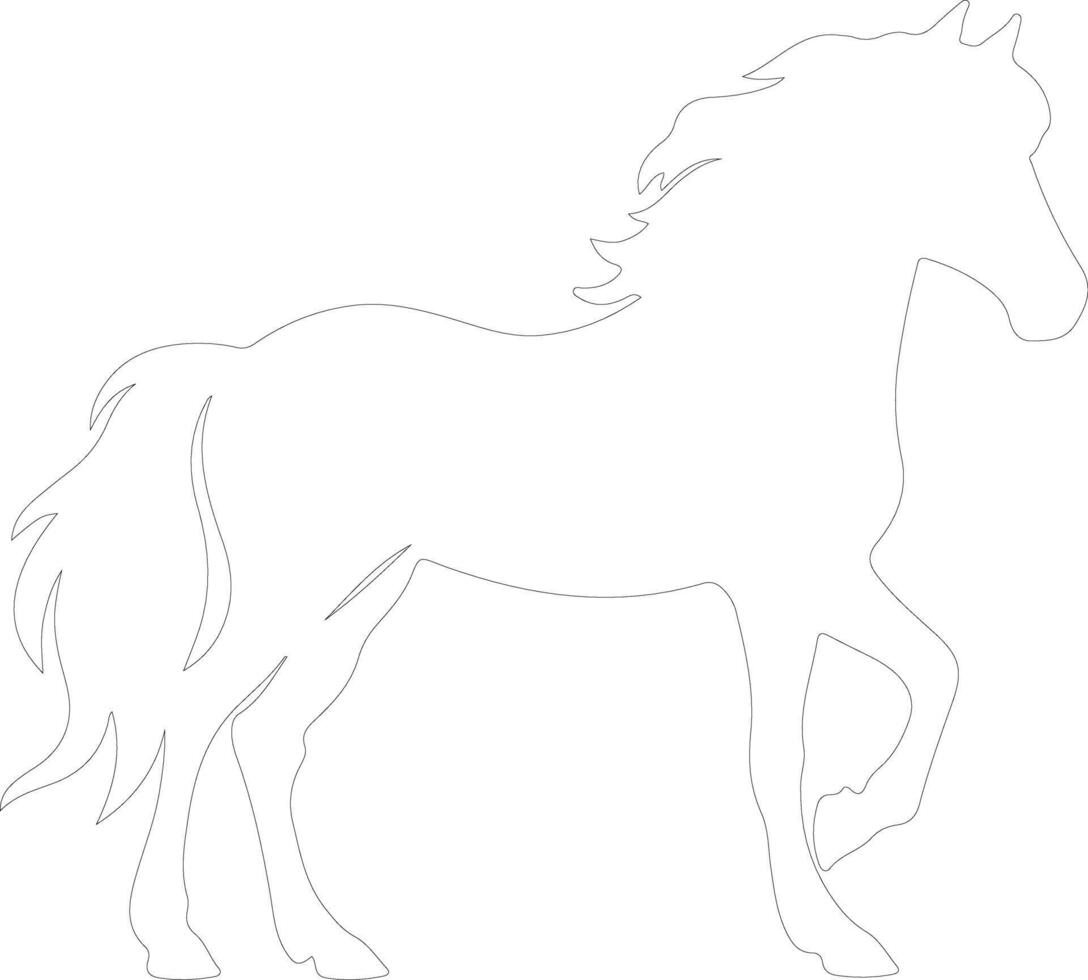 horse  outline silhouette vector