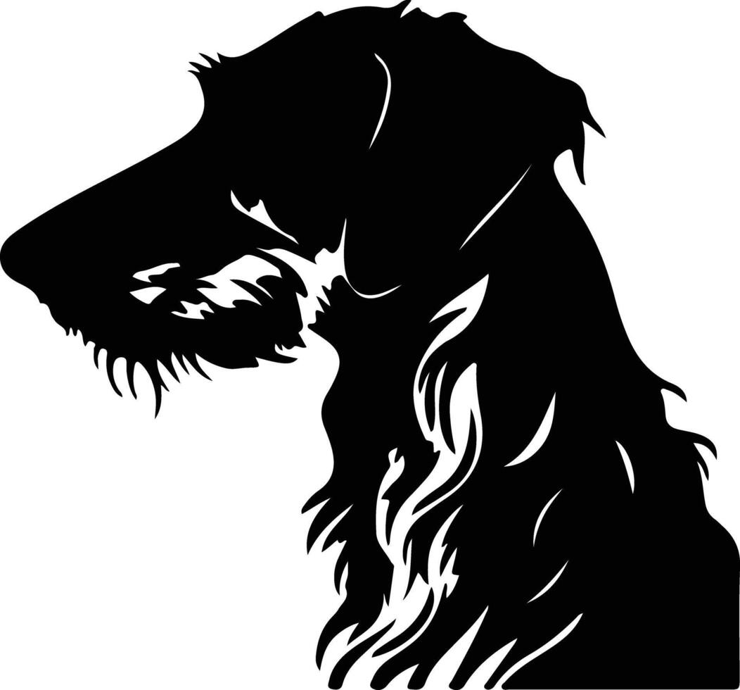 Scottish Deerhound  silhouette portrait vector