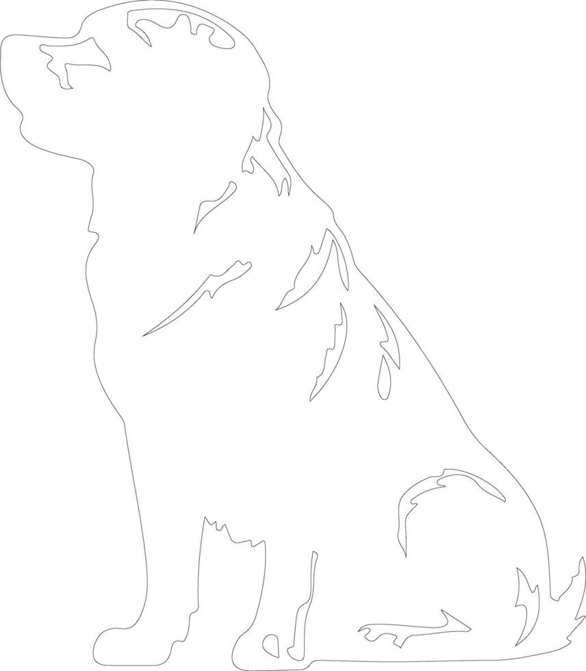 Golden Retriever  outline silhouette vector