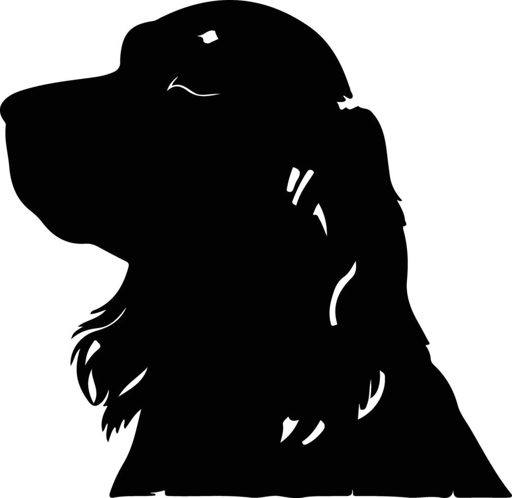 cocker spaniel negro silueta vector