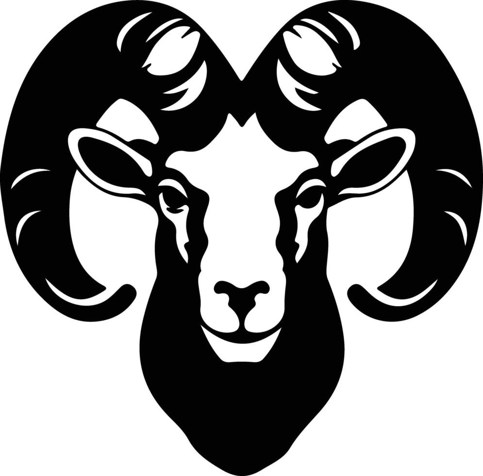 bighorn sheep  silhouette portrait vector