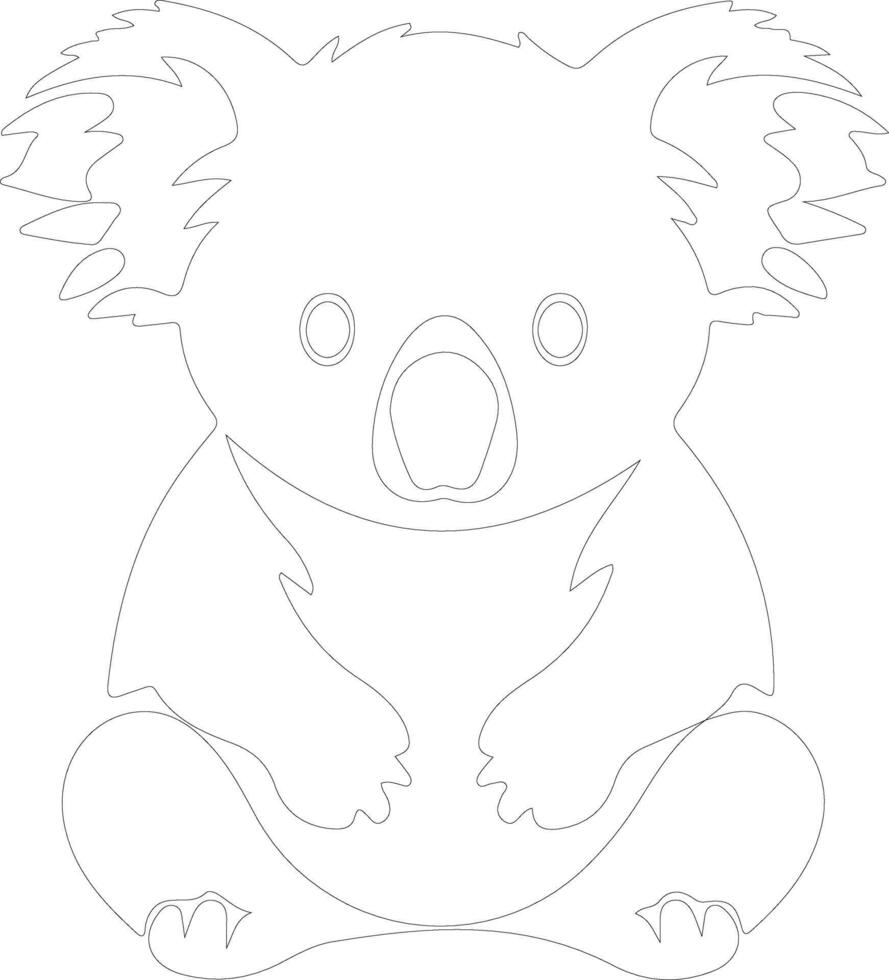 koala  outline silhouette vector