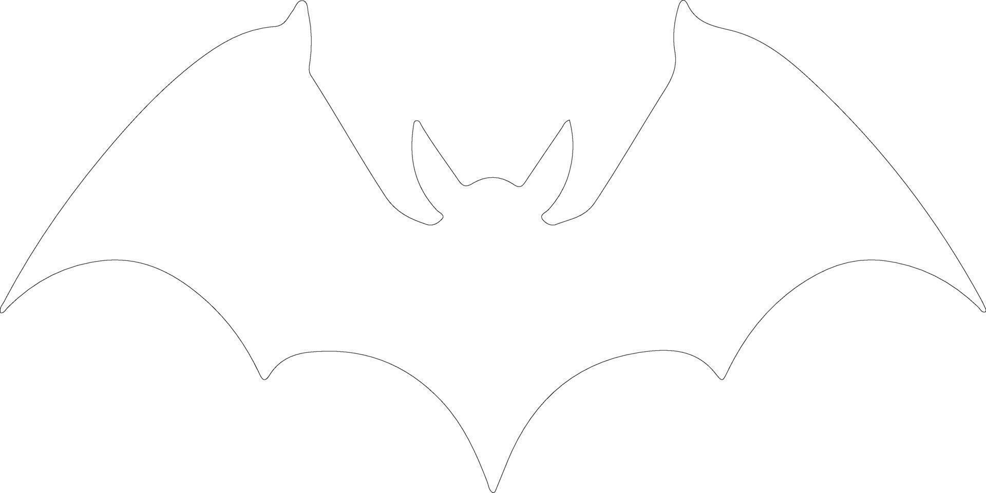 fruit bat    outline silhouette vector