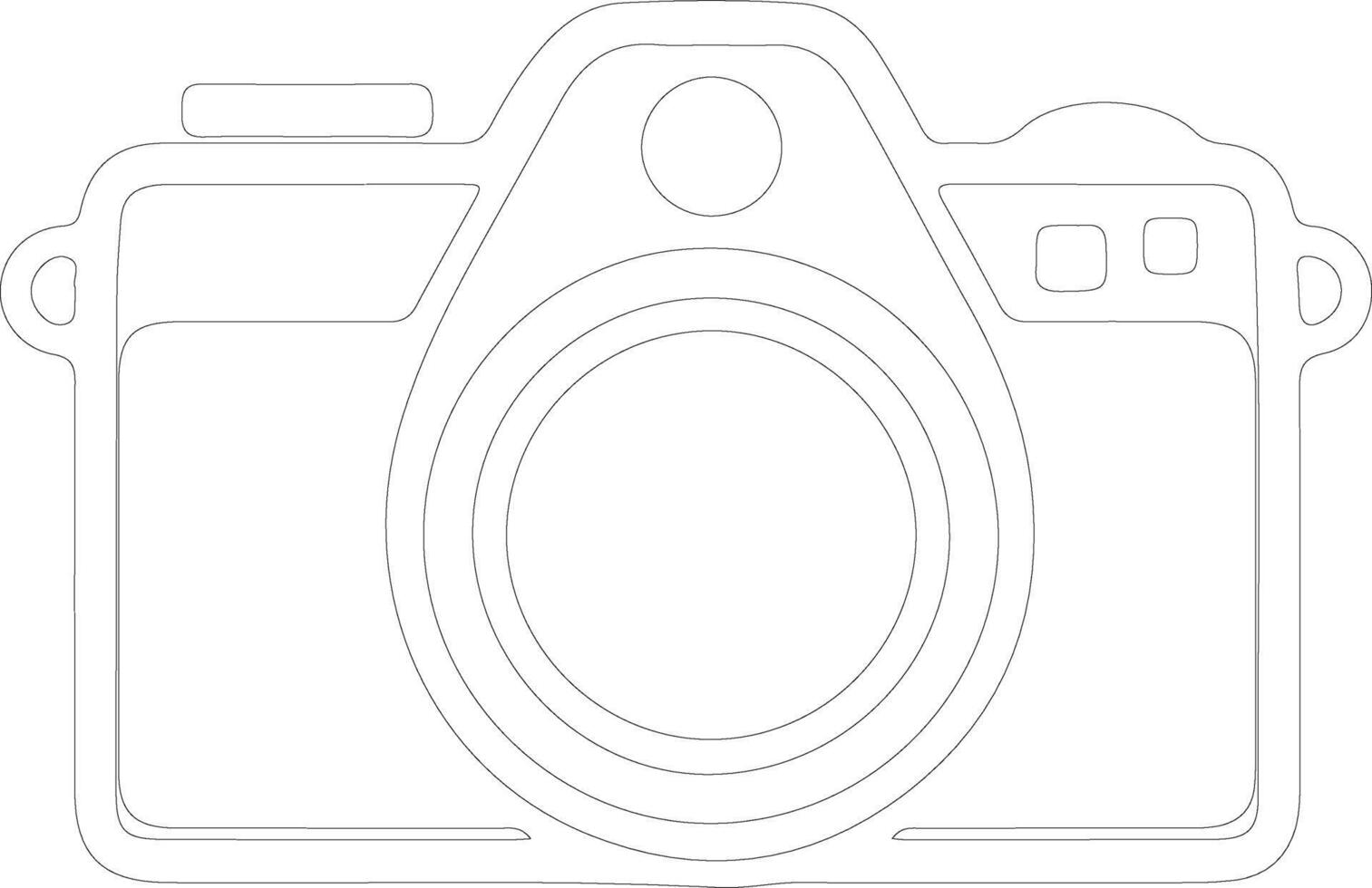 Camera icon  outline silhouette vector