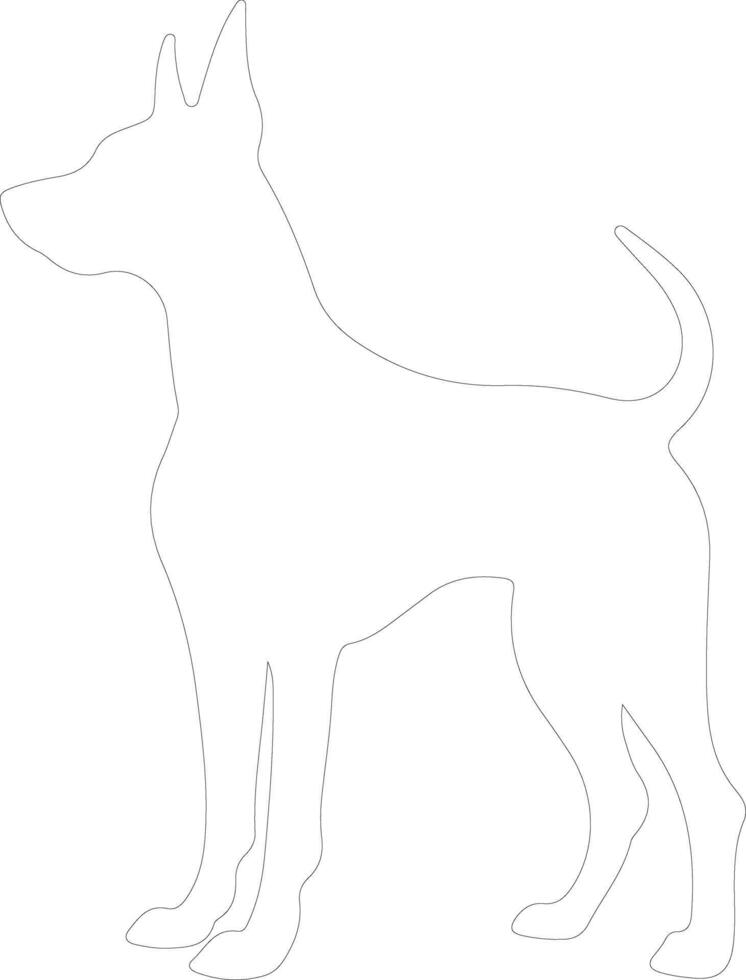 Manchester Terrier  outline silhouette vector