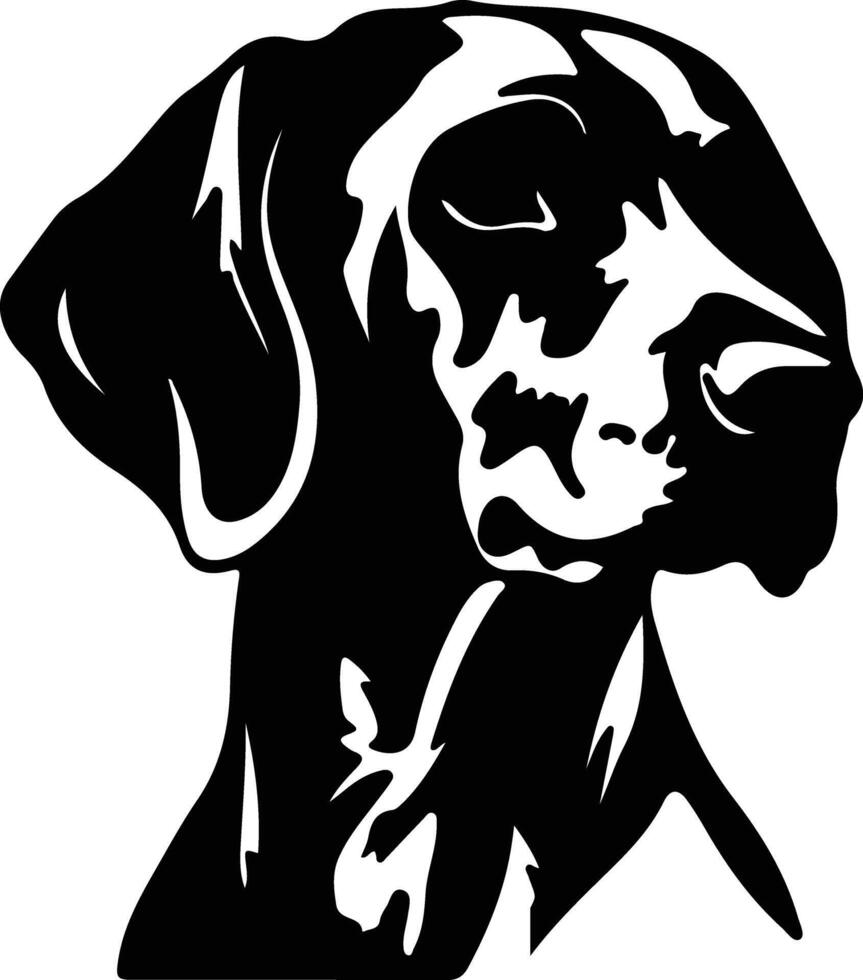Vizsla  silhouette portrait vector