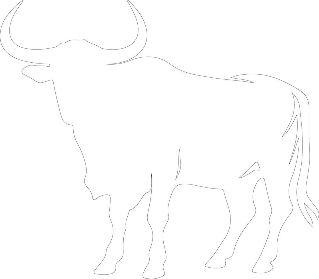 ox  outline silhouette vector