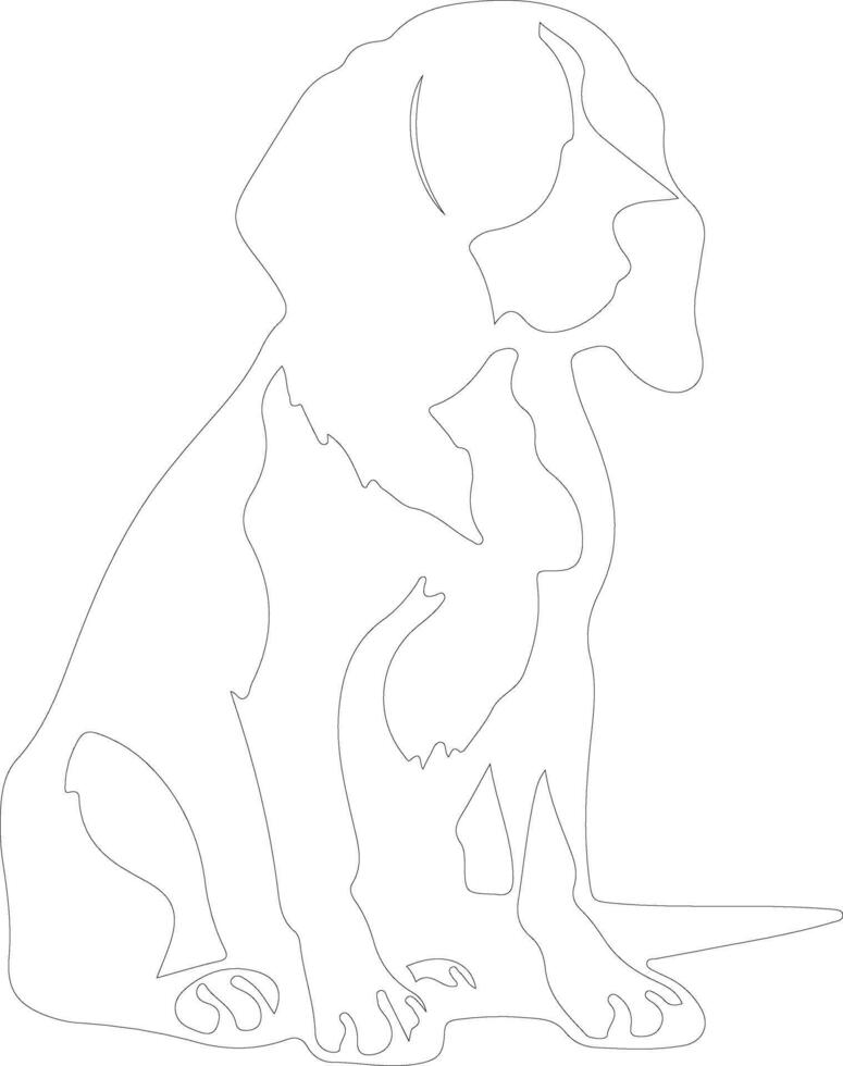 beagle  outline silhouette vector