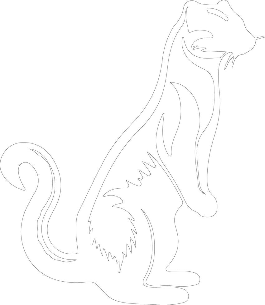 mongoose  outline silhouette vector