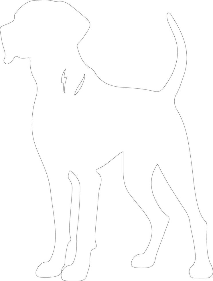 Vizsla outline silhouette vector