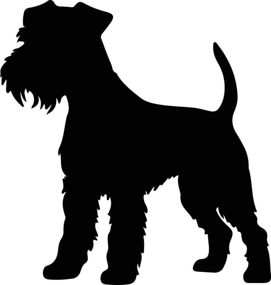 galés terrier negro silueta vector