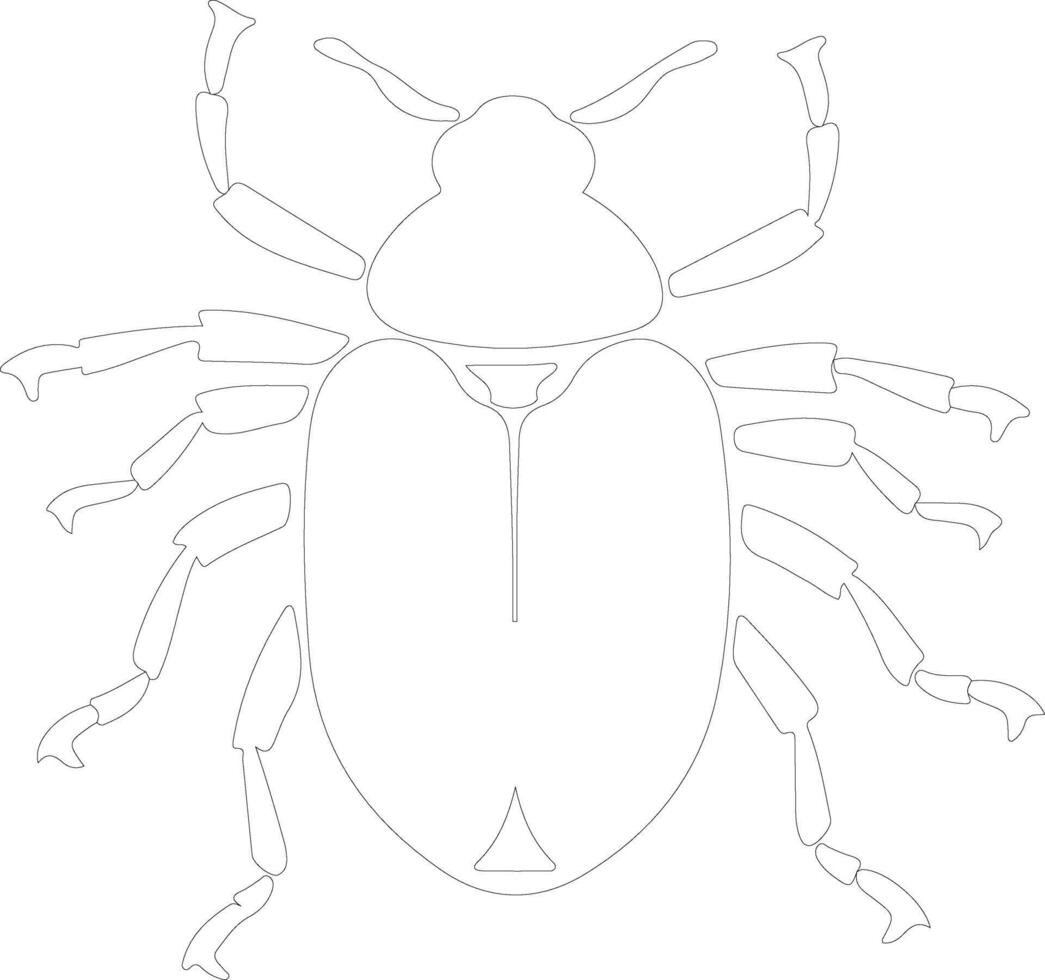 bed bug  outline silhouette vector