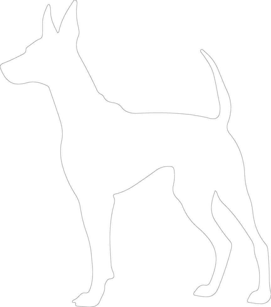 Pharaoh Hound  outline silhouette vector