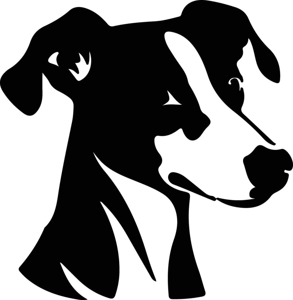 Whippet  silhouette portrait vector