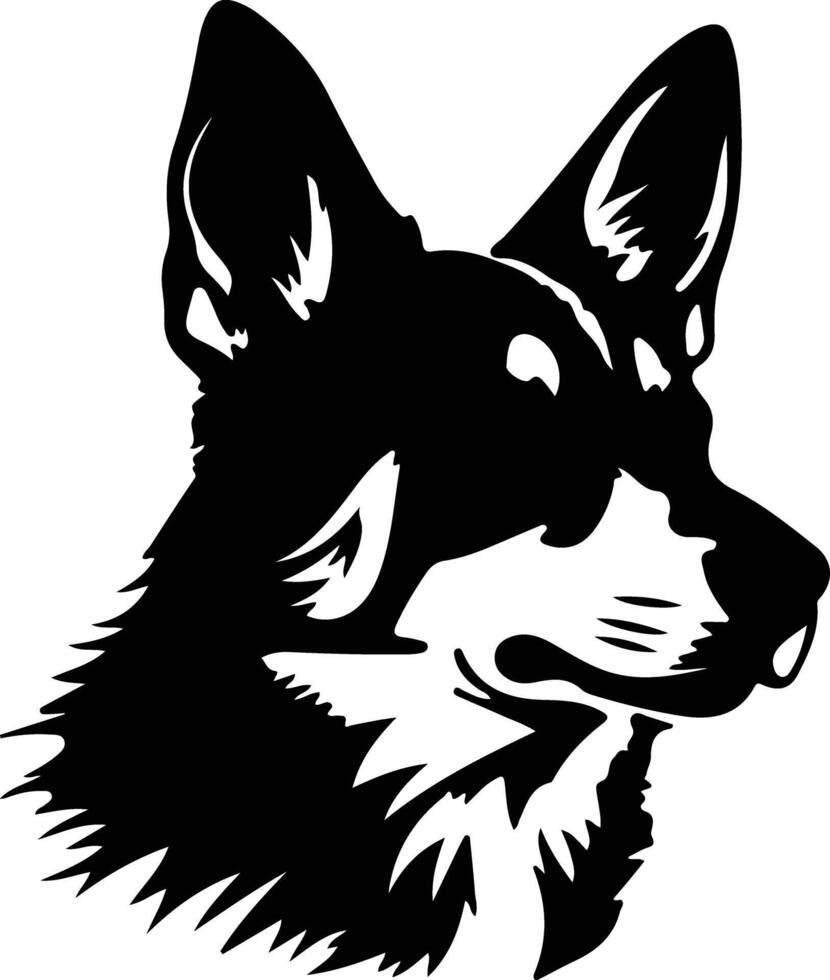 Norwegian Lundehund  silhouette portrait vector