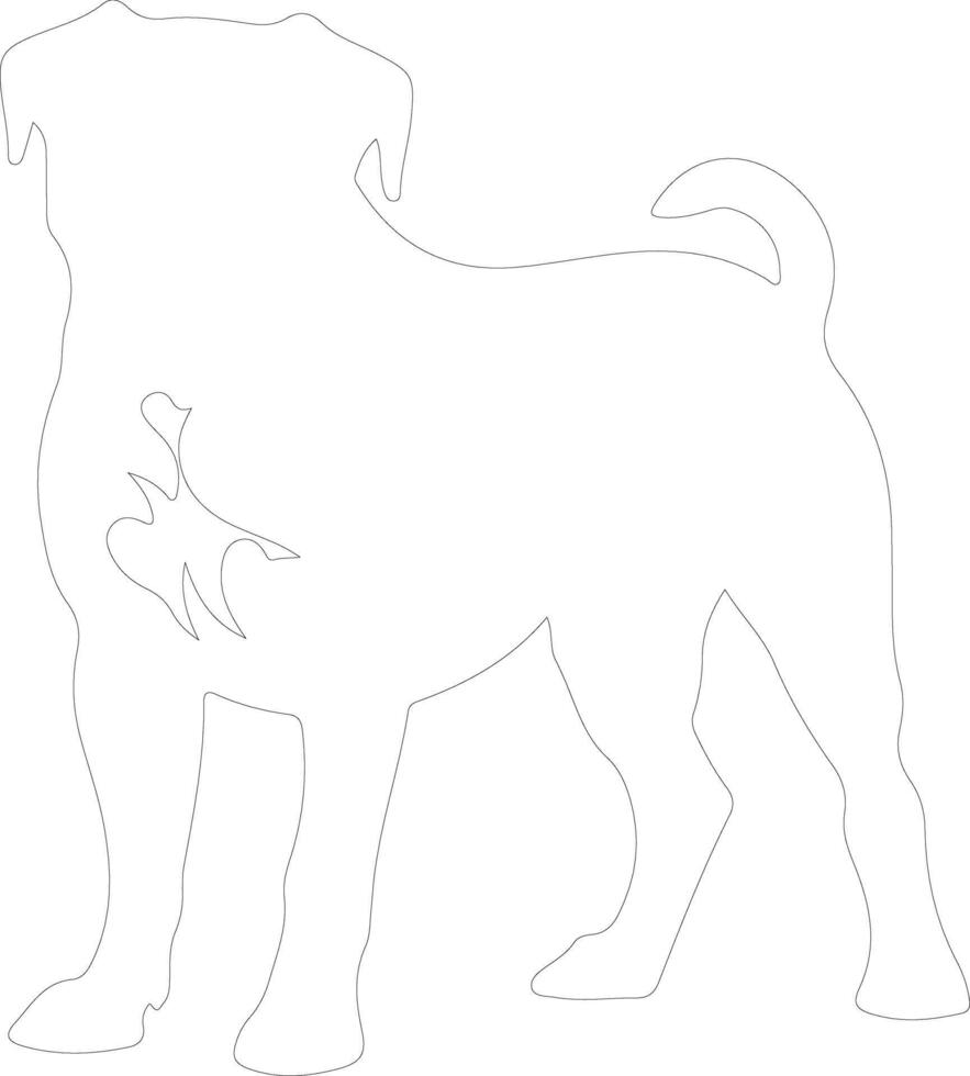 Cane Corso  outline silhouette vector