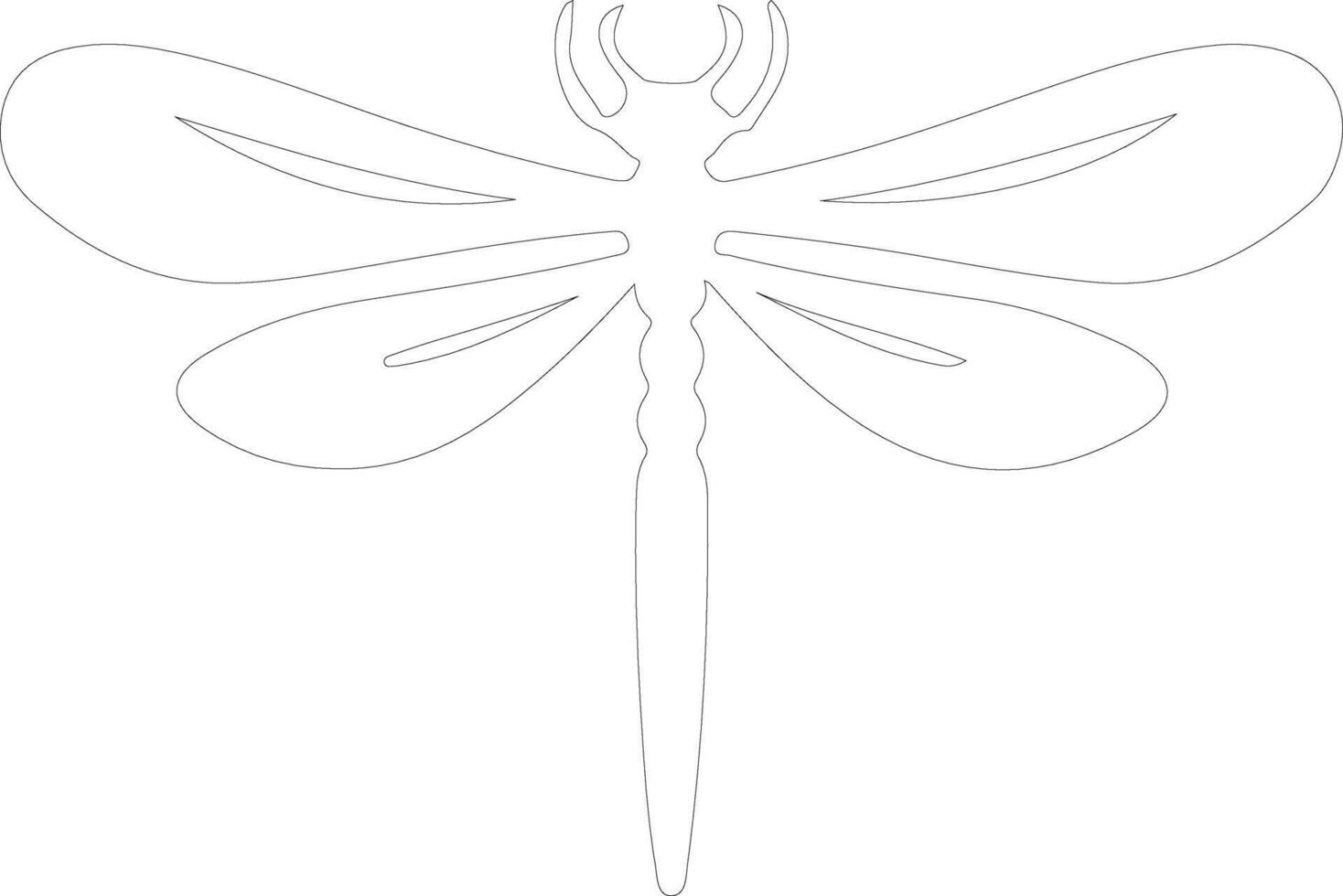 dragonfly   outline silhouette vector
