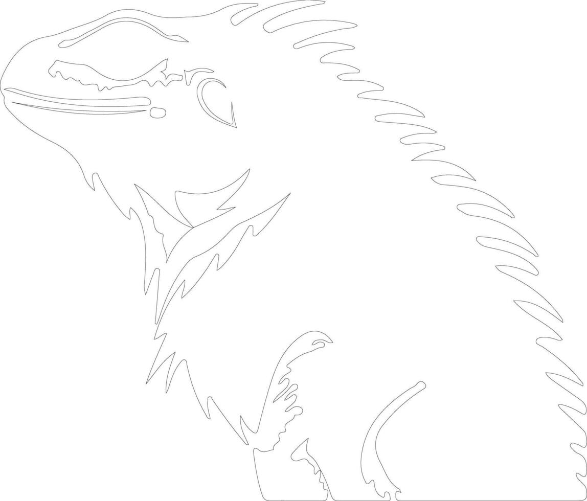 basilisk  outline silhouette vector