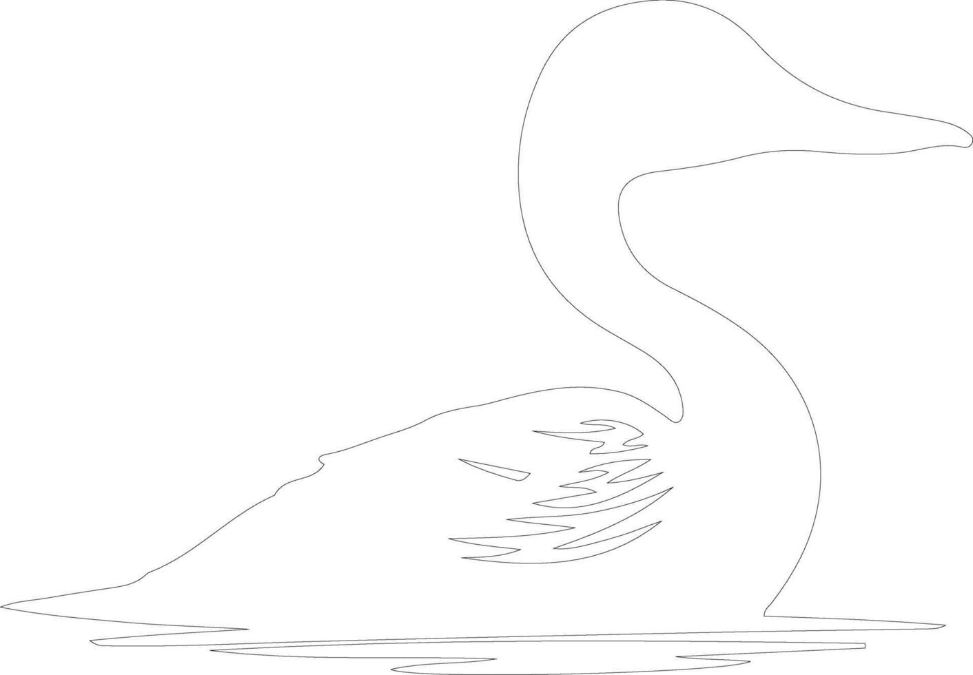 loon  outline silhouette vector