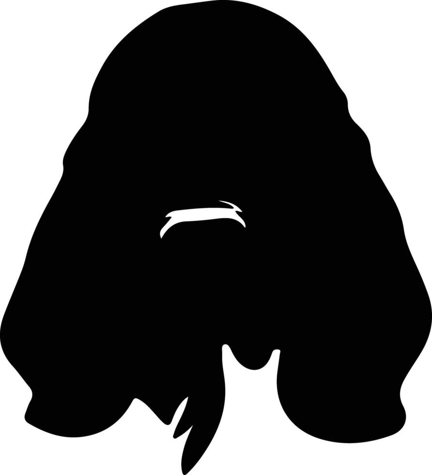 bloodhound  silhouette portrait vector