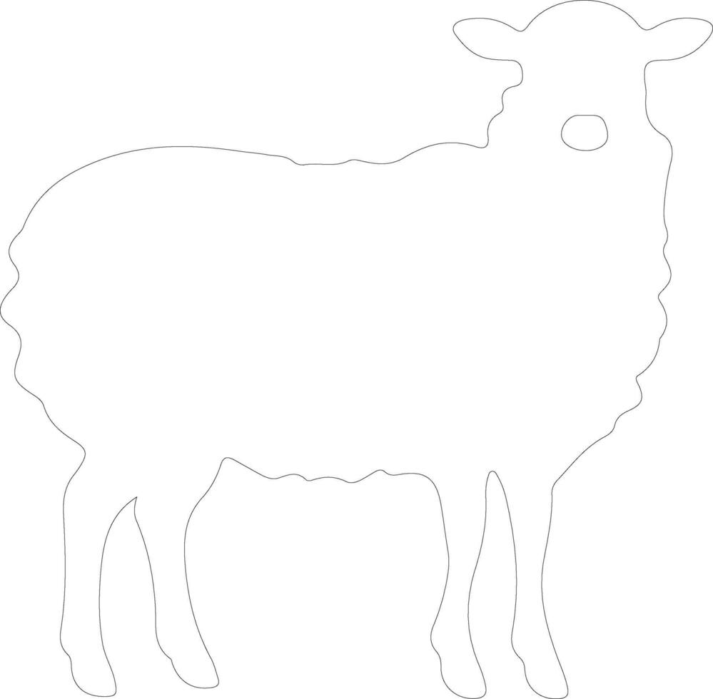 sheep    outline silhouette vector